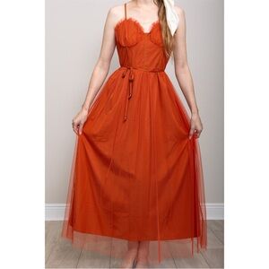 Orange Dress - size Medium - no name on label